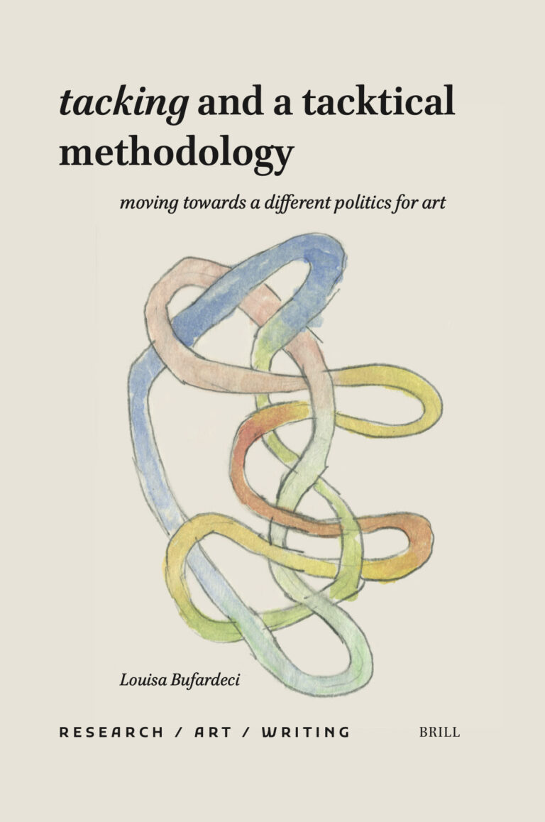 book cover with a colourful sketch of a string figure in the shape of a foot
